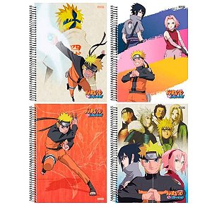 Caderno Universitário 10 Matérias Naruto 160 Folhas São Domingos Sortidos