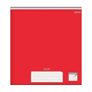 Caderno Brochura Caligrafia Universitário Vermelho Capa Dura 96 Folhas Stiff