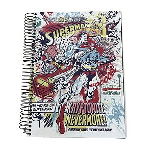 Caderno Universitário 15 Matérias 240 Folhas Superman São Domingos Sortido