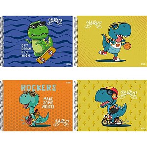 Caderno De Desenho Capa Dura 60 Folhas Saurus São Domingos Sortidos