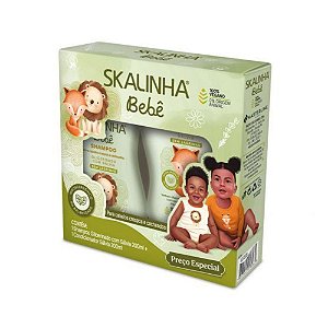 Kit Skalinha Bebê Shampoo 200ml + Condicionador 200ml Para Cabelos Crespos e Cacheados