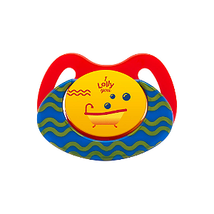 Chupeta Lolly Tricolor Bico De Silicone Ortodôntico Tamanho 2 6+ Meses