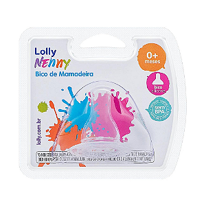 Bico para Mamadeira Lolly Nenny Silicone 0+ Meses 0060-01