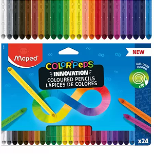 Lápis de Cor Redondo ColorPeps Infinity 24 Cores - Maped