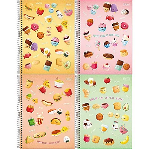 Caderno Capa Dura Universitário Taste Tilibra 1 Materia 80 Folhas  Capas Sortidas