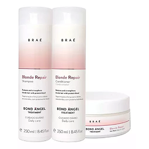 Kit Braé Blonde Repair - Shampoo, Condicionador e Máscara