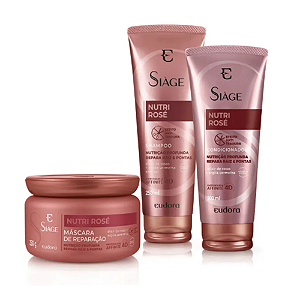 Kit Siage Nutri Rose - Shampoo, Condicionador e Máscara