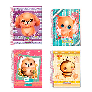 Caderno Capa Dura Universitário Sweetness Jandaia 12 Materias 192 Folhas  Capas Sortidas