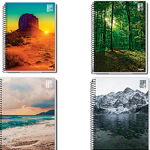 Caderno Universitário Capa Dura Espiral 20 Materias  400 Folhas Happy Adventure Credeal Capas Sortidas.