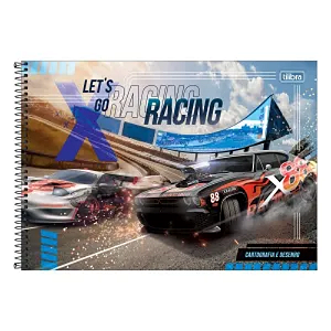Caderno Cartografia E Desenho X-Racing 80 Folhas Tilibra Capas Sortidas.