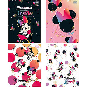 Caderno Brochura Universitário Tilibra Minnie 80 Folhas Capa Dura Sortidas