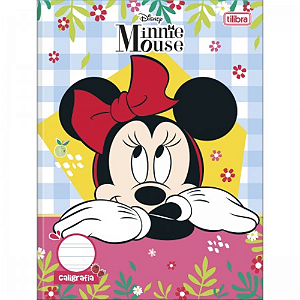 Caderno de Caligrafia Brochura Minnie 40 folhas Capa Dura Sortidas