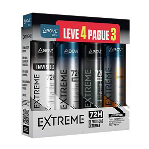 Kit Desodorante Aerosol Above Extreme 150ml Leve 4 Pague 3..
