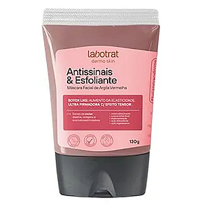 Mascara Facial de Argila Vermelha Antissinais & Esfoliante Labotrat 130g