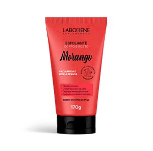 Esfoliante Corpo e Rosto Morango 170g Laborene.