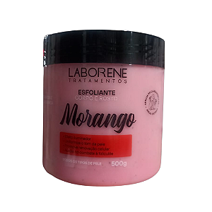 Esfoliante Rosto e Corpo Morango 500g Laborene.