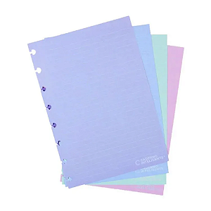 Refil para Caderno Inteligente Candy Colors Linhas Brancas A5 140x200mm
