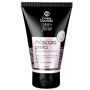 Máscara Preta Removedora De Cravos Corpo Dourado Clinic+ 65ml.
