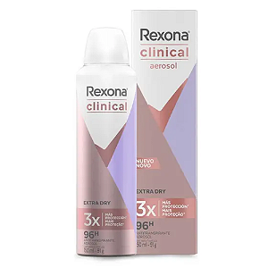 Desodorante Rexona Clinical Antitranspirante Aerosol Extra Dry 150 ml.