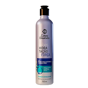 Condicionador Para Todos os Tipos Corpo Dourado Vibes Hidratação e Força 300ml.