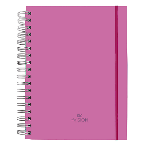 Caderno DAC Smart Vision Rosa Universitário com 80 Folhas Reposicionáveis 90g 10 Divisórias