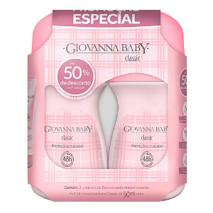 Kit Desodorante Roll-On Giovanna Baby Classic 2 Unidades 50ml
