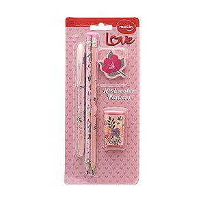 Kit Escolar Flowers Love Molin.
