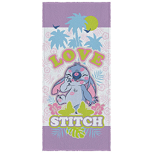 Toalha De Banho Felpuda Stitch Lepper 60cmx1,20m
