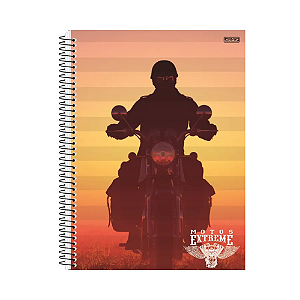 Caderno Universitário São Domingos Motos Extreme 1 Matéria 80 Folhas