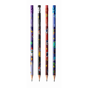 Lápis Com Borracha HB Tris Collection Astro - Cores sortidas