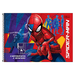 Caderno de Cartografia e Desenho Espiral Capa Dura Spider-Man 80 Folhas Tilibra Sortido