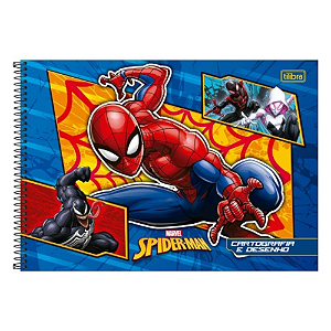 Caderno de Cartografia e Desenho Espiral Capa Dura Spider-Man 80 Folhas Tilibra Sortido