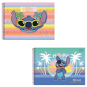 Caderno de Cartografia e Desenho Espiral Capa Dura Stitch 80 Folhas Foroni Sortido