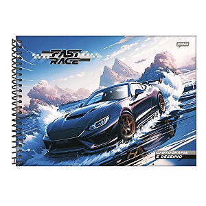 Caderno de Cartografia e Desenho Fast Race Jandaia 80 folhas Sortido