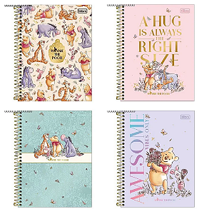 Caderno Universitário 10 Materias 160 Folhas Pooh Connect Tilibra Sortido