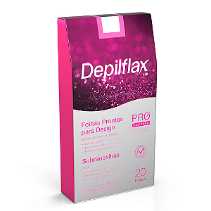 Folhas Prontas Para Designer De Sobrancelhas Depilflax 20 Folhas Rosa