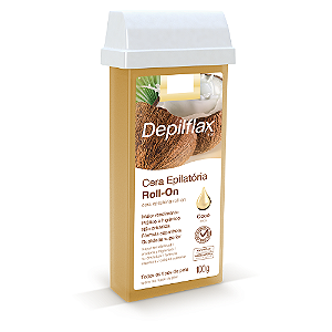 Cera Depilatória Roll-on Depilflax Côco 100g