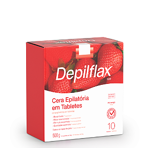 Cera Epilatória Em Tabletes Depilflax Morango 500g