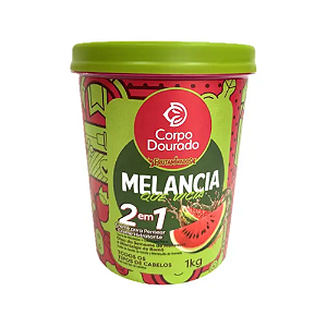 Creme De Pentear + Creme HIdratante Melancia Que Vicia  Corpo Dourado 1Kg