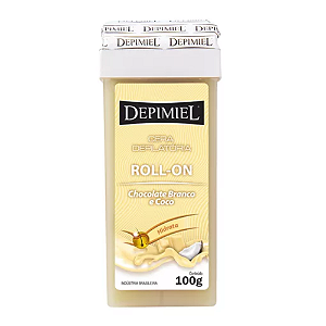 Cera Refil Roll On Depimiel Chocolate Branco E Côco 100g