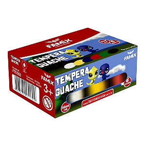 Tempera Guache 6 Cores De 15ml Famix