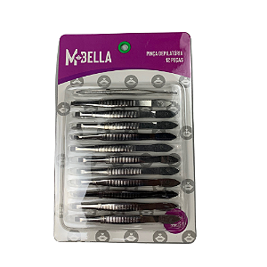 Kit de Pinça Depilatória MBella com 12 undidades
