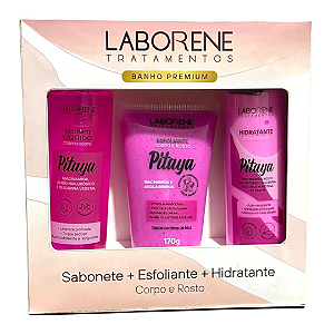 Kit Sabonete + Hidratante + Esfoliante Pitaya Laborene