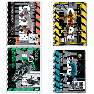 Caderno Universitário Capa Dura Espiral 10 Materias 200 Folhas Performance Credeal Capas Sortidas