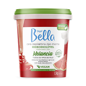 Cera Depilatória Hidrossolúvel Melancia Depil Bella 1.3KG