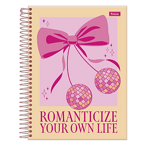 Caderno Colegial 10 Matérias Pink Power Foroni Sortido