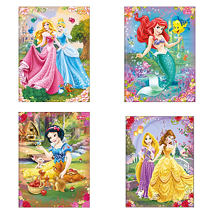 Caderno Brochura Capa Dura Universitário Princesas 80 Folhas Tilibra Sortidos