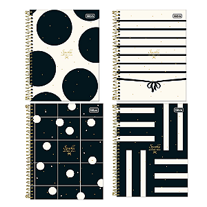 Caderno Espiral Capa Dura Colegial 10 Matérias West Village 160 Folhas Tilibra Sortidos