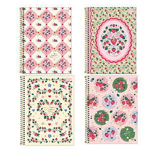 Caderno Espiral Capa Dura Universitário 10 Matérias Be Berry! 160 Folhas Tilibra Sortidos