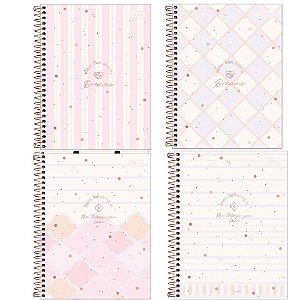 Caderno Espiral Capa Dura Universitário 16 Matérias Soho 256 Folhas Tilibra Sortidos